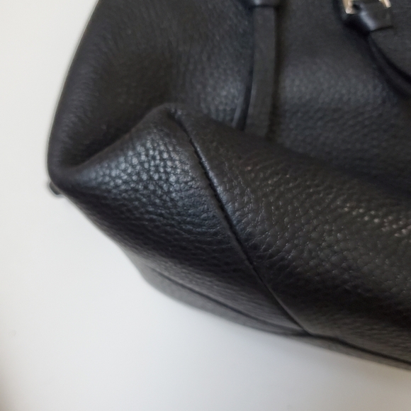 Michael kors pebble leather backpack black silver chain bag WOMEN'S - Picture 7 of 12